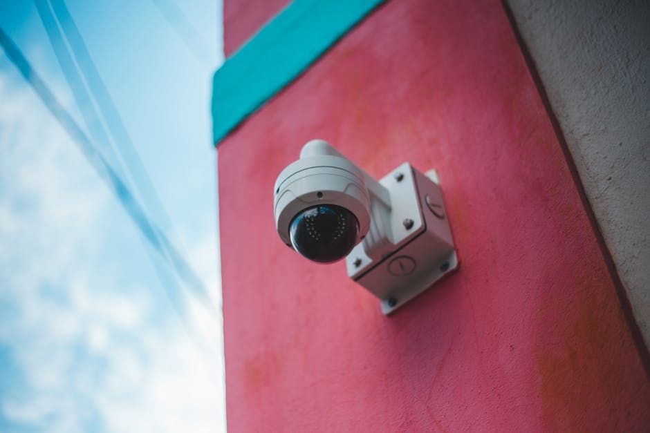 Modern camera mounted near a home exterior, showing privacy-focused security setup
